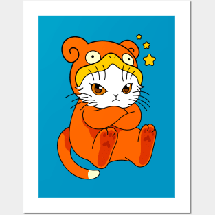 Cat in a bear costume Posters and Art